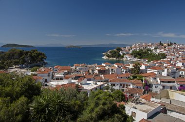Skiathos town panorama