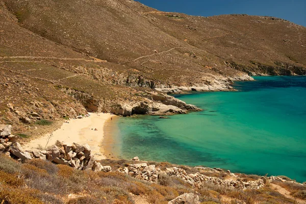 Пляж Кало Ампели Острове Серифос Греции — стоковое фото