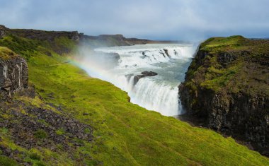 Waterfall Gullfoss. Iceland clipart