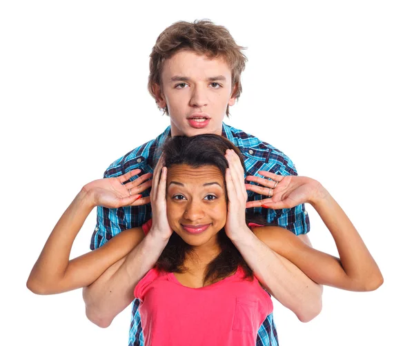 Young man with girlfriend — Stock Photo, Image