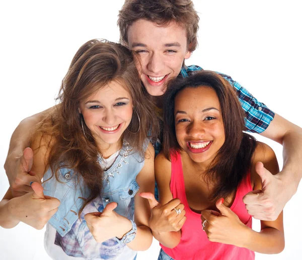 Tres jóvenes adolescentes —  Fotos de Stock