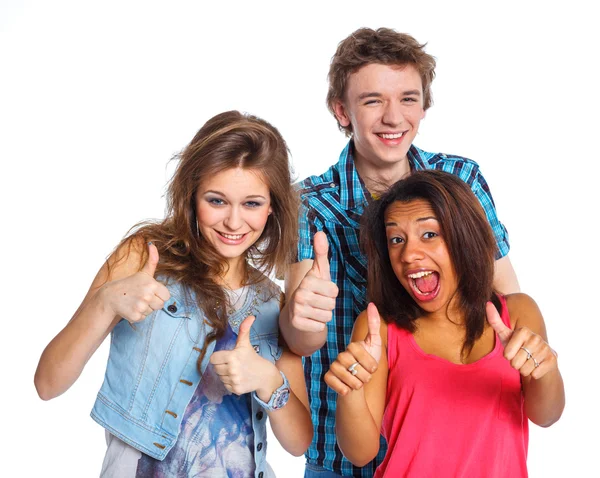 Tres jóvenes adolescentes —  Fotos de Stock