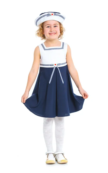 Carino bambina in bel vestito — Foto Stock