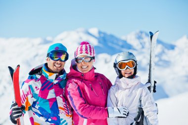 Happy skiers
