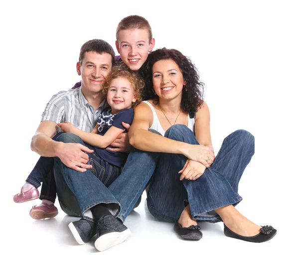 Vackra lycklig familj — Stockfoto