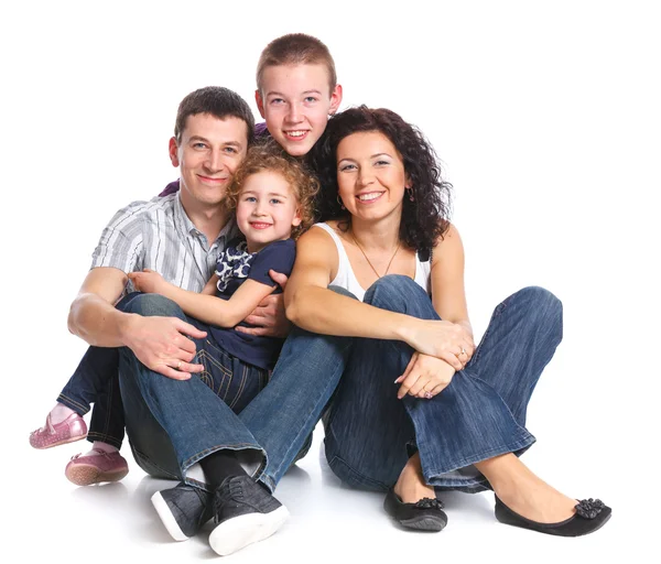 Hermosa familia feliz — Foto de Stock