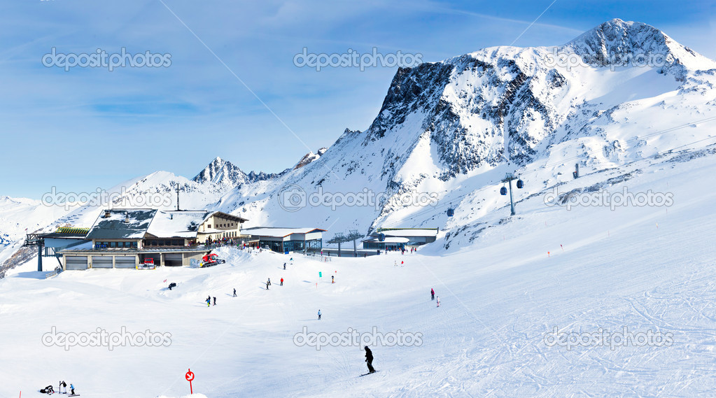 Ski resort Zillertal Hintertuxer Glacier. Austria