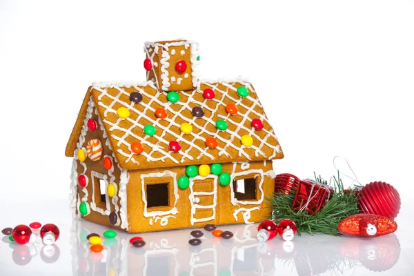 Natal gingerbread casa decoração — Fotografia de Stock