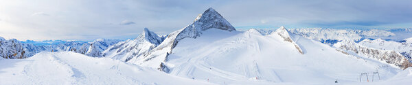 Ski resort Zillertal Hintertuxer Glacier. Austria