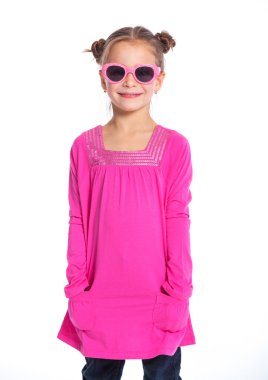 Stüdyo portre sevimli küçük kız