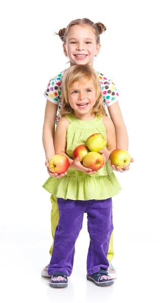 Chica joven con manzana — Foto de Stock