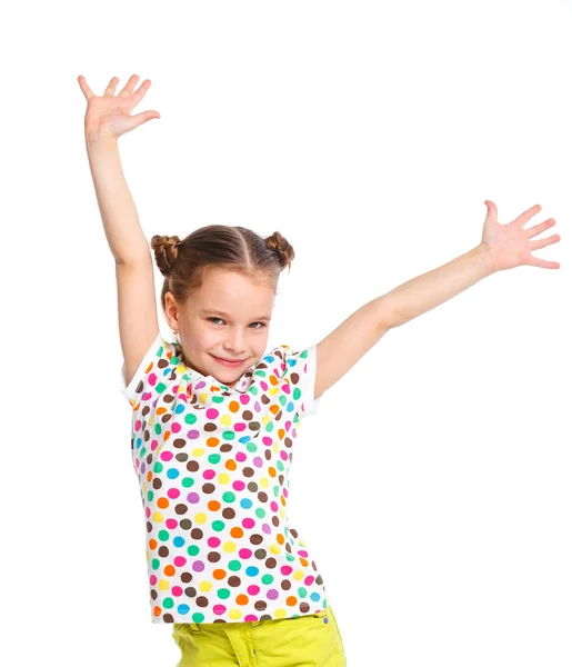 Studio portrait of cute little girl — Stock Photo, Image