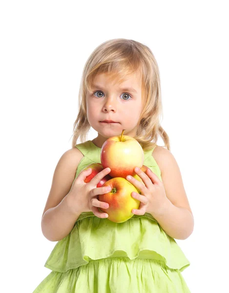 Young Girl with Apple Royalty Free Stock Images