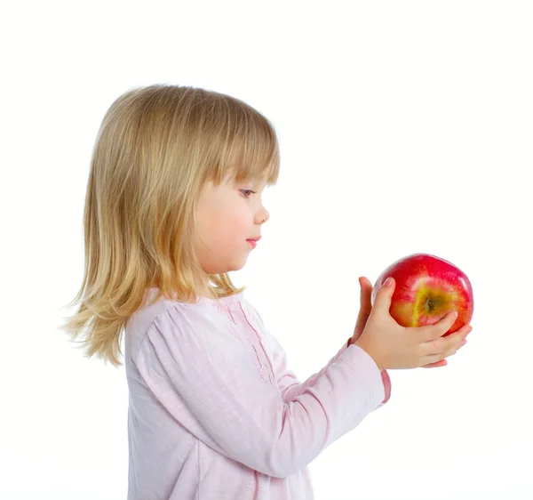 Junges Mädchen mit Apfel — Stockfoto