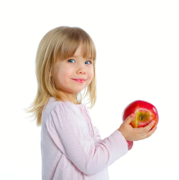 Young Girl with Apple Stock Photo