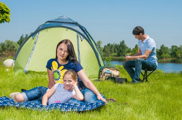 Familiencamping — Stockfoto