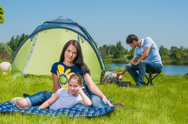 Campeggio per famiglie — Foto Stock