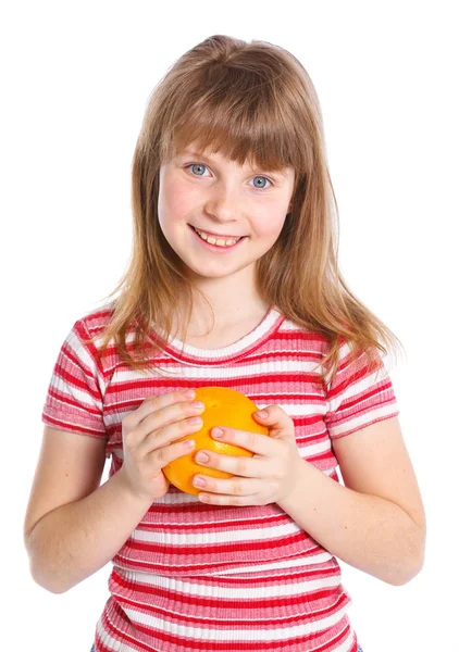 Menina com laranjas — Fotografia de Stock