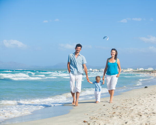 Family on the beach