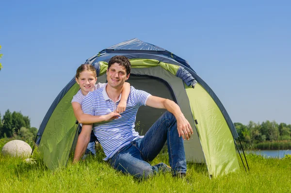 Familj Camping — Stockfoto