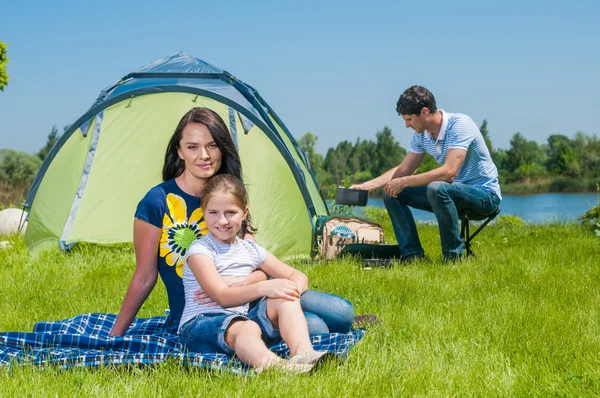 Familiencamping — Stockfoto