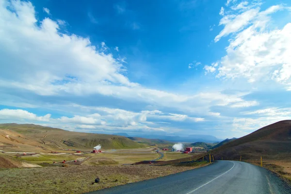 Geotermální oblast poblíž Myvatnu — Stock fotografie