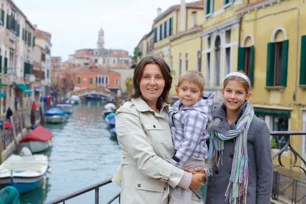 Vista veneziana e famiglia — Foto Stock