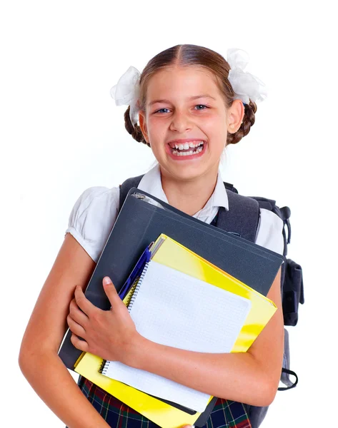 Portrait of cheerful schoolgirl Stock Image