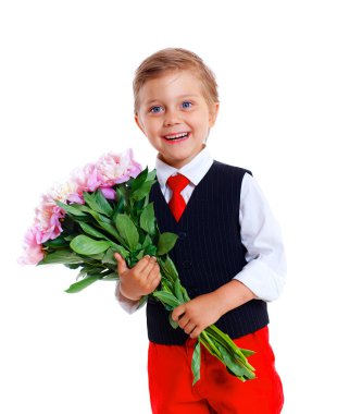 küçük bir okul çocuğu