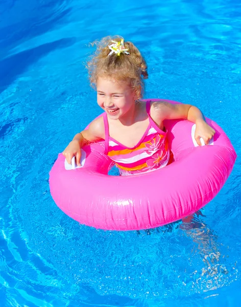 Girl in the pool Royalty Free Stock Photos