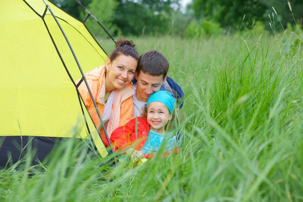 Familj Camping — Stockfoto