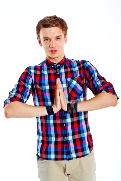 Young grimacing boy — Stock Photo, Image