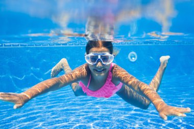 Underwater girl clipart