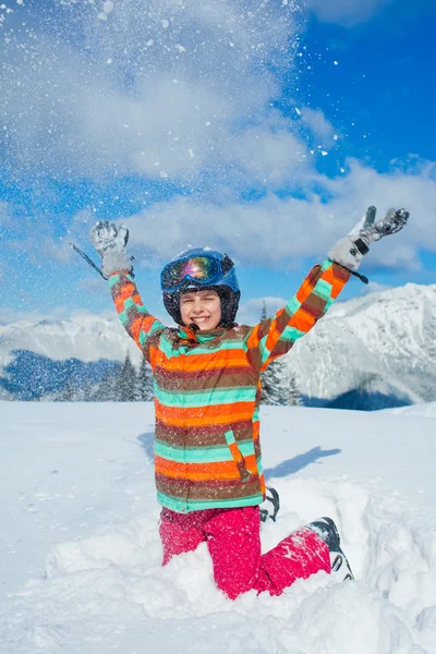 Jogando na neve — Fotografia de Stock