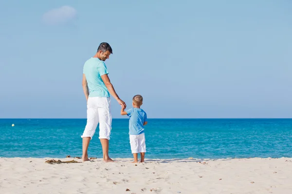 Father and son having fun on... — Stock Photo, Image