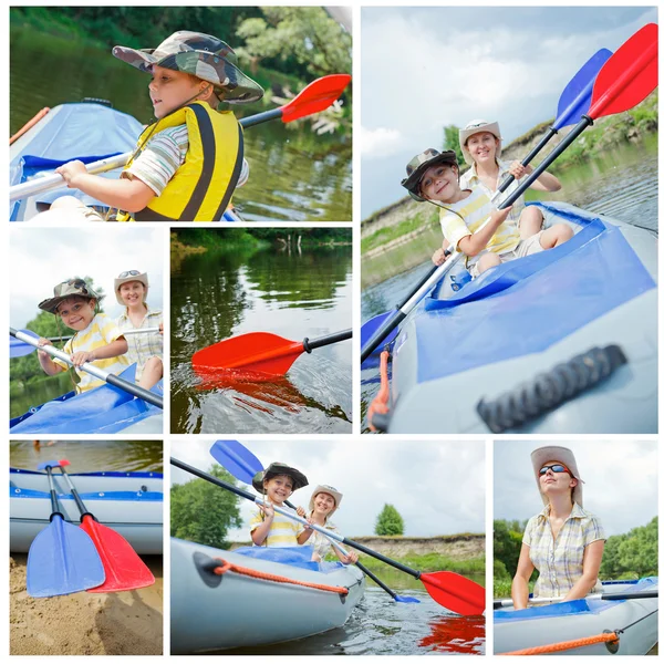 Ragazzo kayak — Foto Stock