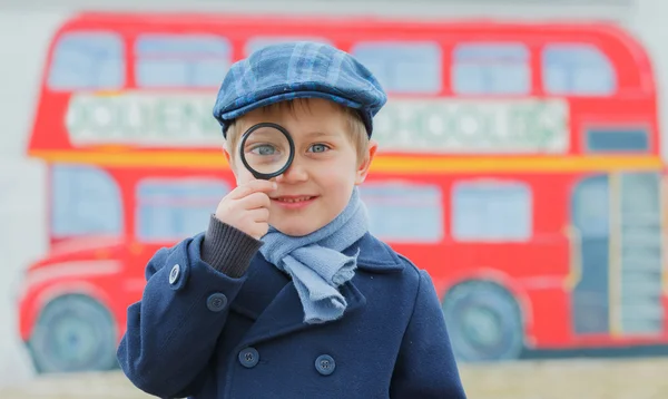 Pequeno detective. — Fotografia de Stock