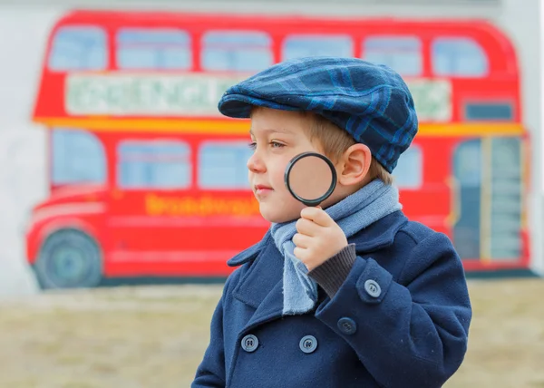 Pequeno detective. — Fotografia de Stock