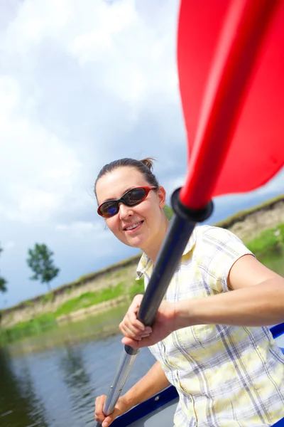 Kayak femme — Photo