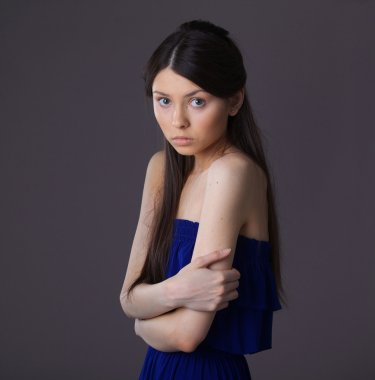 moda kız. güzel makyaj.