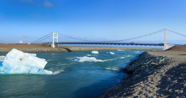 Bridge over icelands Jokulsarlon clipart