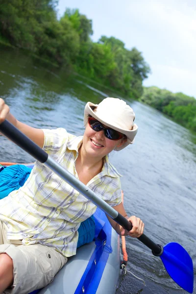 Kayak donna — Foto Stock