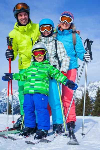 Esqui, inverno, neve, esquiadores — Fotografia de Stock