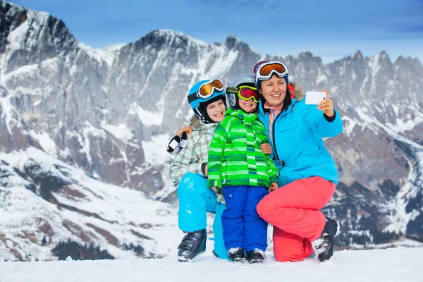 Esquí, invierno, nieve, esquiadores — Foto de Stock