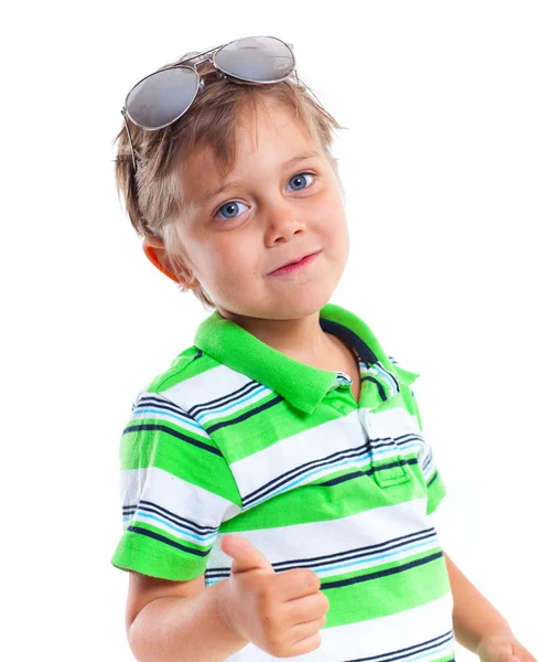 Boy v sluneční brýle — Stock fotografie