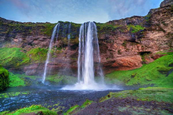 Seljalandfoss vodopád. — Stock fotografie