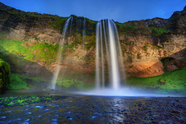Seljalandfoss waterfall.