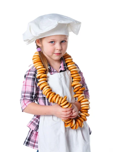 Little girl and cat — Stock Photo, Image