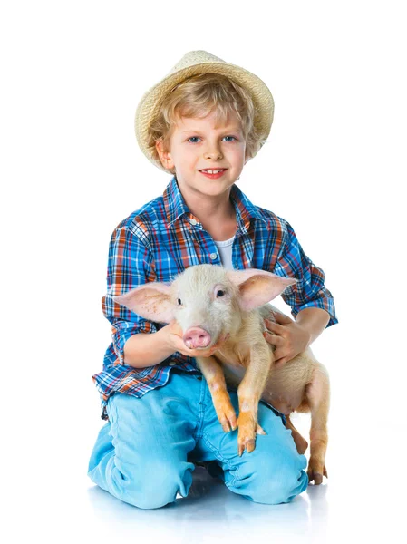 Little farmer. — Stock Photo, Image