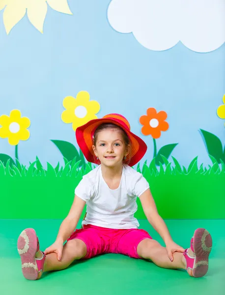 Young girl in summer studio — Stock Photo, Image